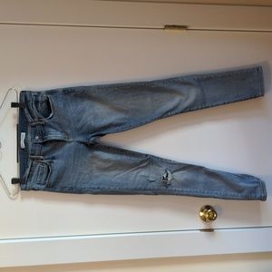 Banana Republic Premium Denim Distressed Skinny Jeans Size 28